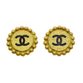 Chanel Earrings Vintage CC Logo Gold Plated