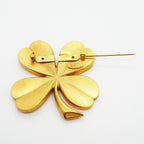 Chanel Brooch Vintage CC Logo Clover Motif Gold Plated — view 6
