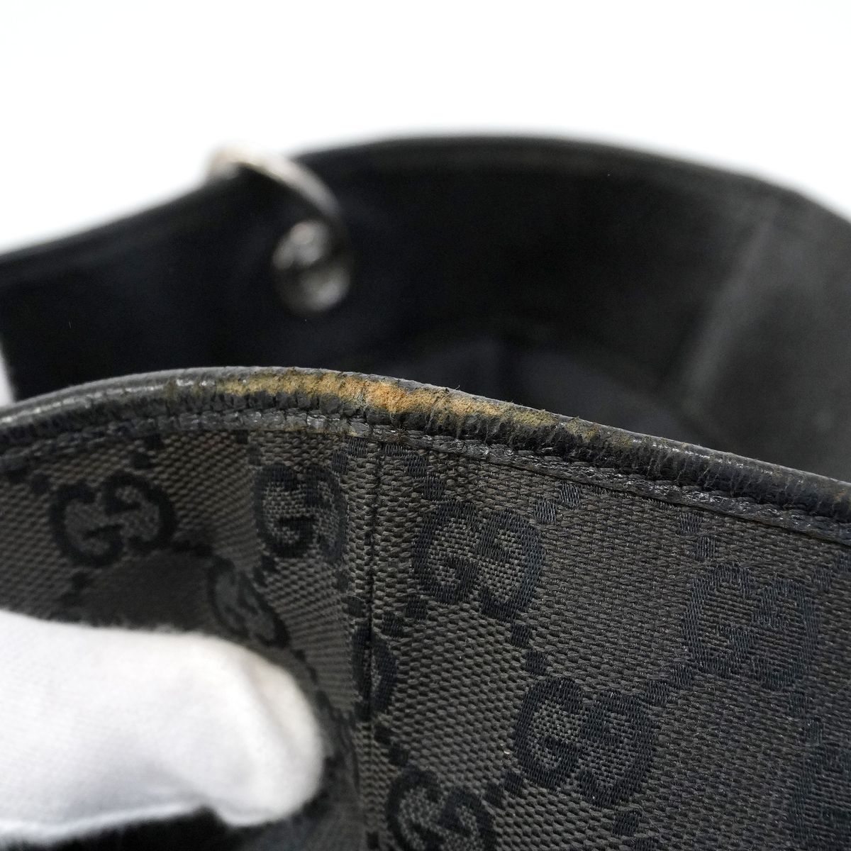 Gucci Tote Bag GG Canvas Black Silver — view 6