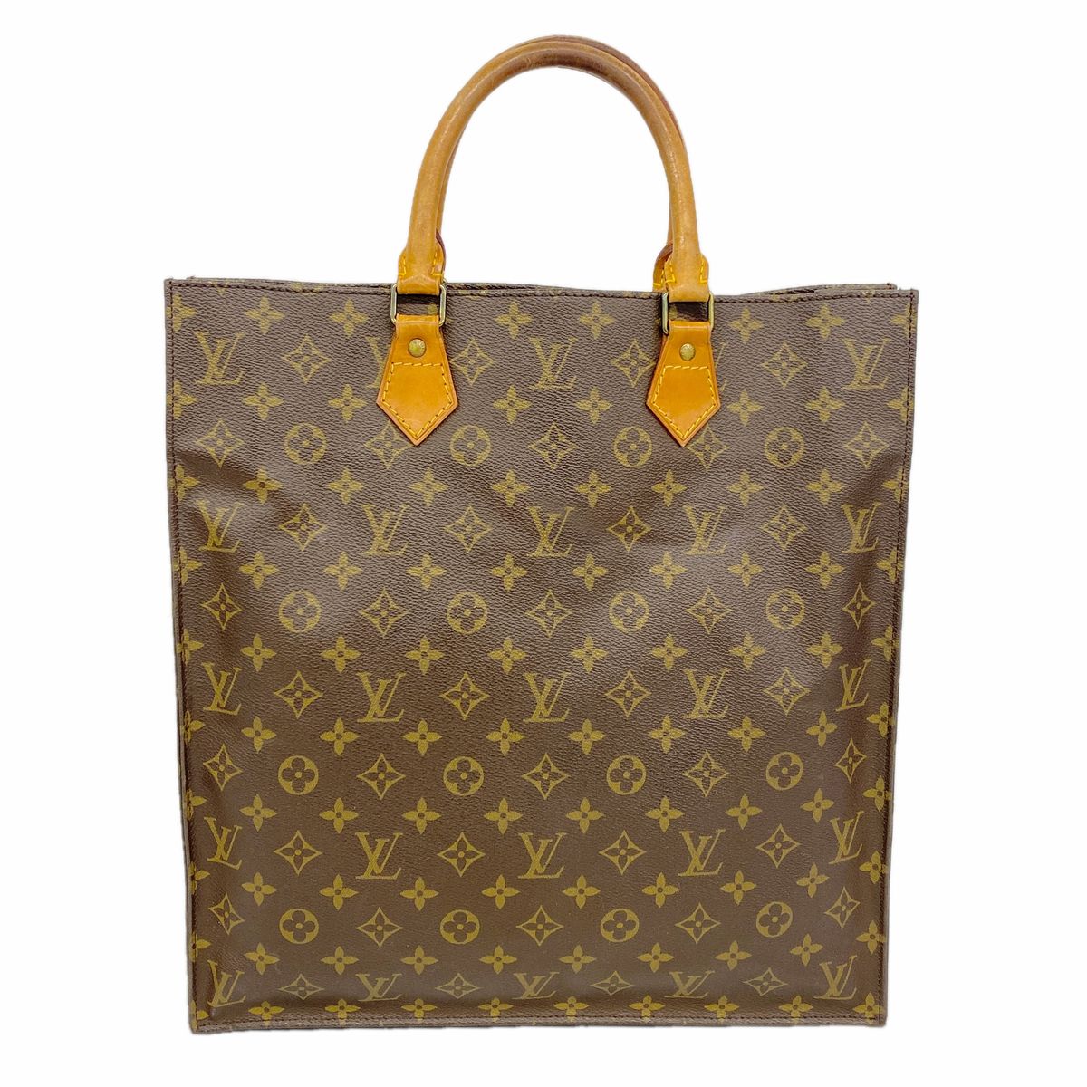 Louis Vuitton Tote Bag Monogram Sac Plat Brown