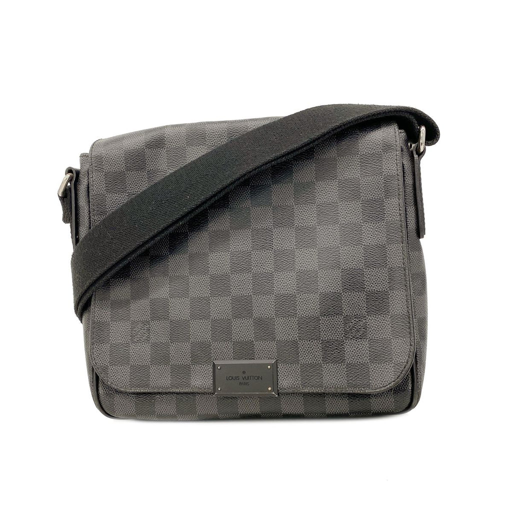 Louis Vuitton Shoulder Bag Damier Graphite District PM Black