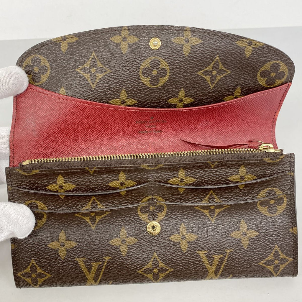 Louis Vuitton Wallet Monogram Portefeuille Emily Brown Rouge — view 3
