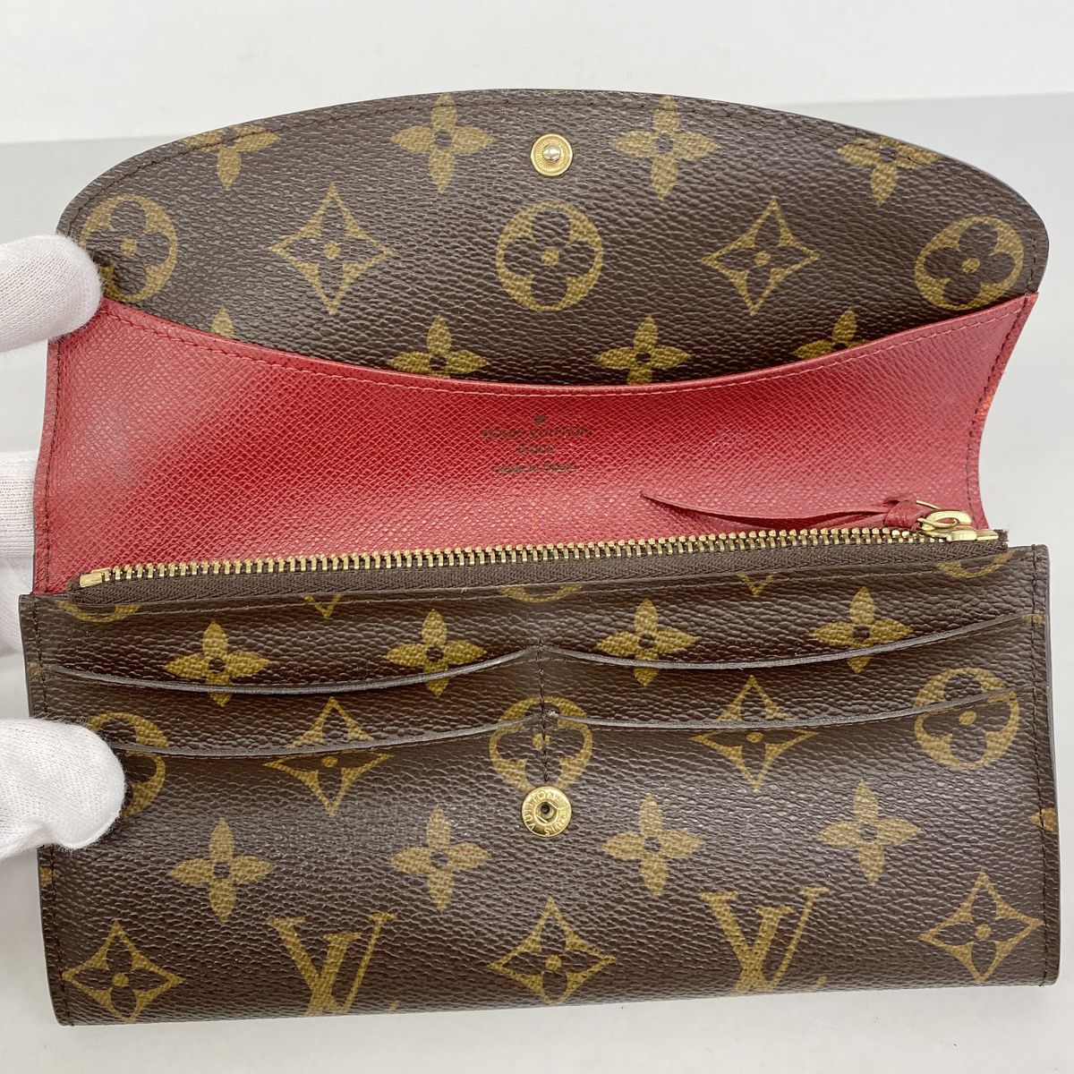 Louis Vuitton Wallet Monogram Portefeuille Emily Brown Rouge — view 3