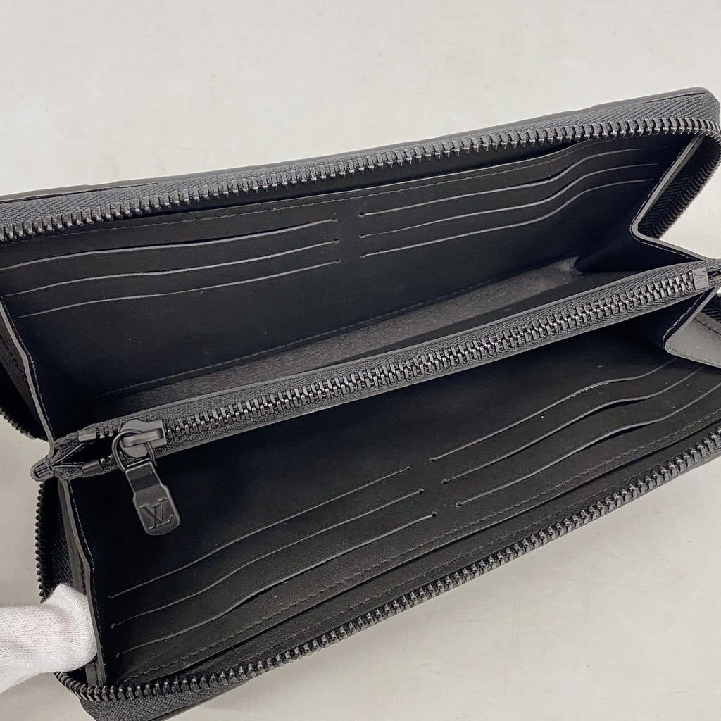 Louis Vuitton Wallet Monogram Shadow Zippy Horizontal Black — view 3
