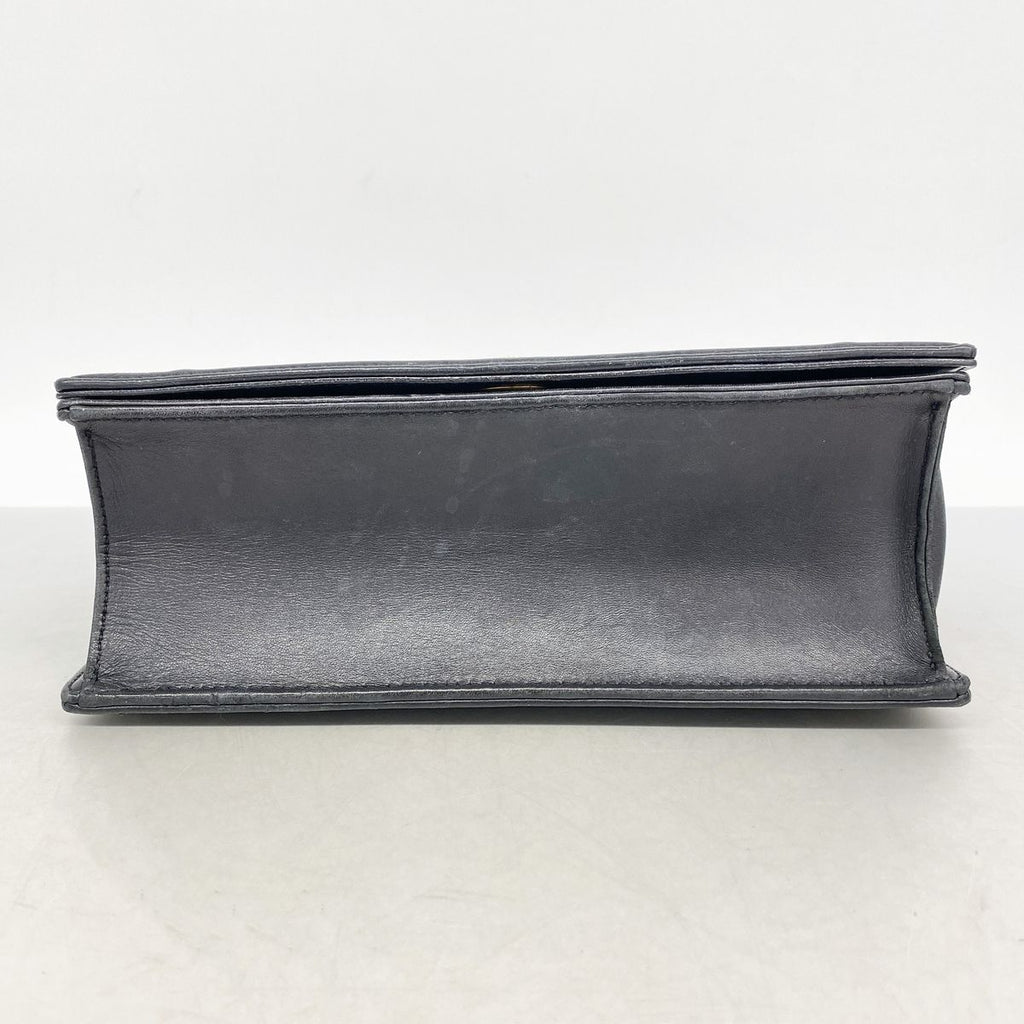 Dior Shoulder Bag Diorama Leather Black Gold — view 3