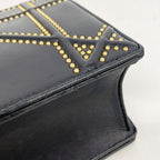 Dior Shoulder Bag Diorama Leather Black Gold — view 7