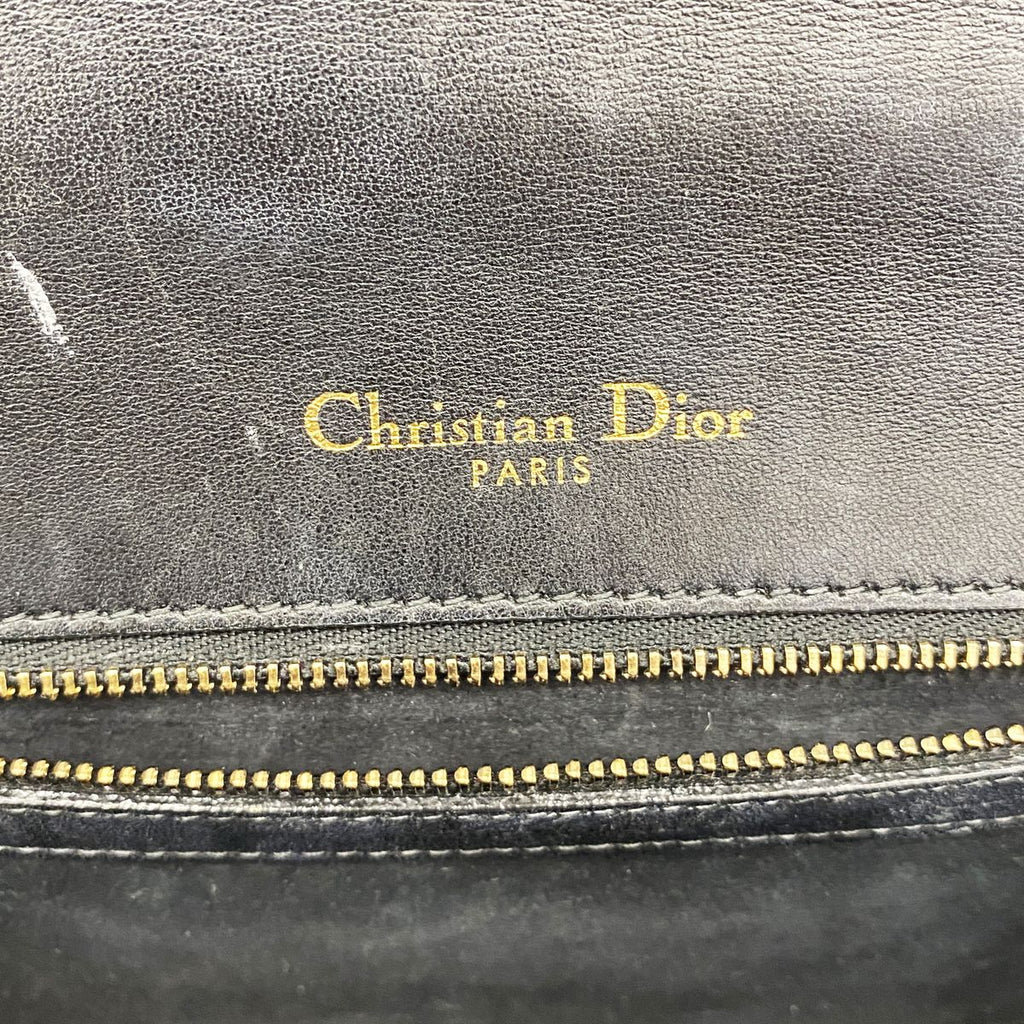 Dior Shoulder Bag Diorama Leather Black Gold — view 5