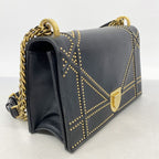 Dior Shoulder Bag Diorama Leather Black Gold — view 2