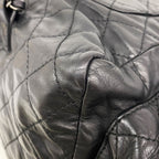 Chanel Backpack Quilted Leather Black Silver — view 6