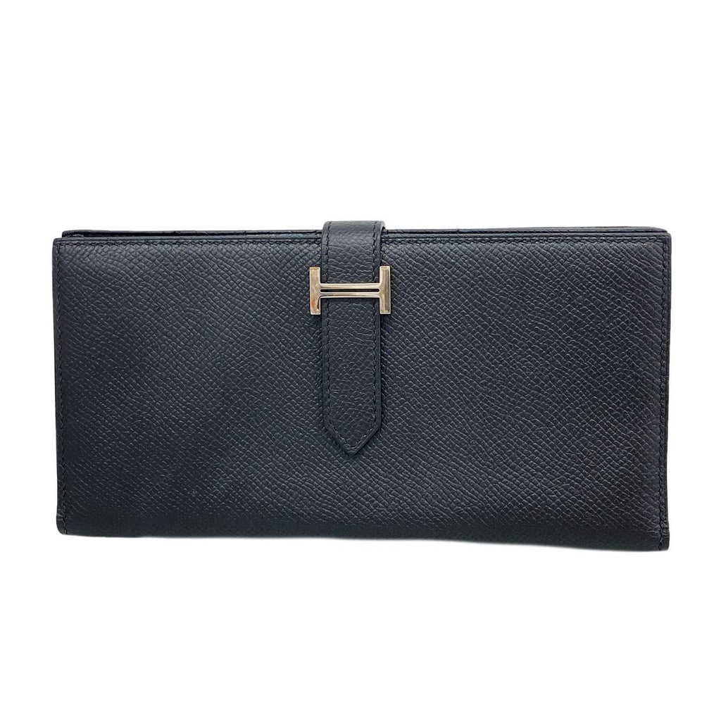Hermes Wallet Bearn Soufflet Veau Epsom Black Silver