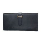 Hermes Wallet Bearn Soufflet Veau Epsom Black Silver