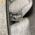 Fendi Tote Bag Felt Gray Gold — view 5