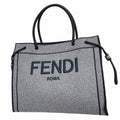 Fendi Tote Bag Felt Gray Gold