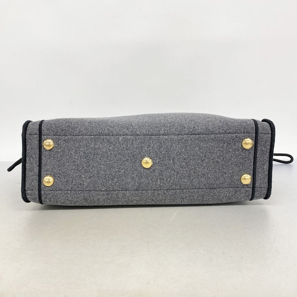 Fendi Tote Bag Felt Gray Gold — view 3