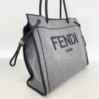 Fendi Tote Bag Felt Gray Gold — view 2