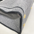 Fendi Tote Bag Felt Gray Gold — view 6