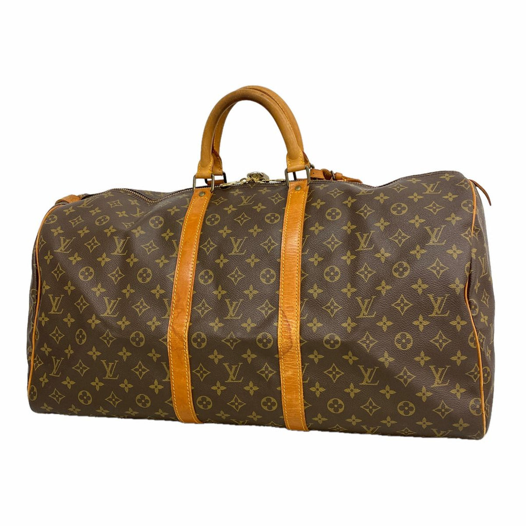 Louis Vuitton Boston Bag Monogram Keepall 55 Brown