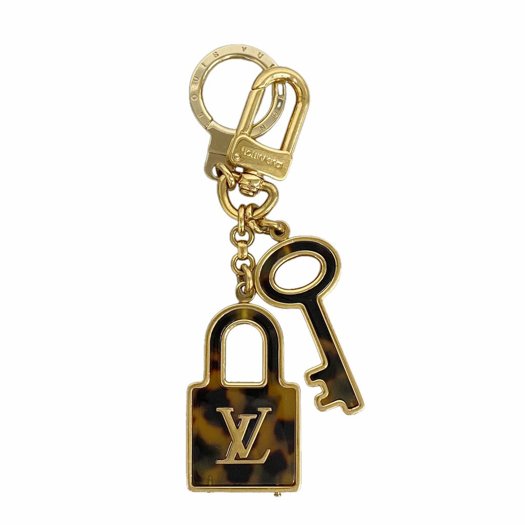 Louis Vuitton Key Holder Charm Porte Cles Confidence Gold Brown