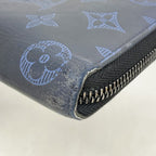 Louis Vuitton Wallet Monogram Shadow Zippy Vertical Navy — view 5