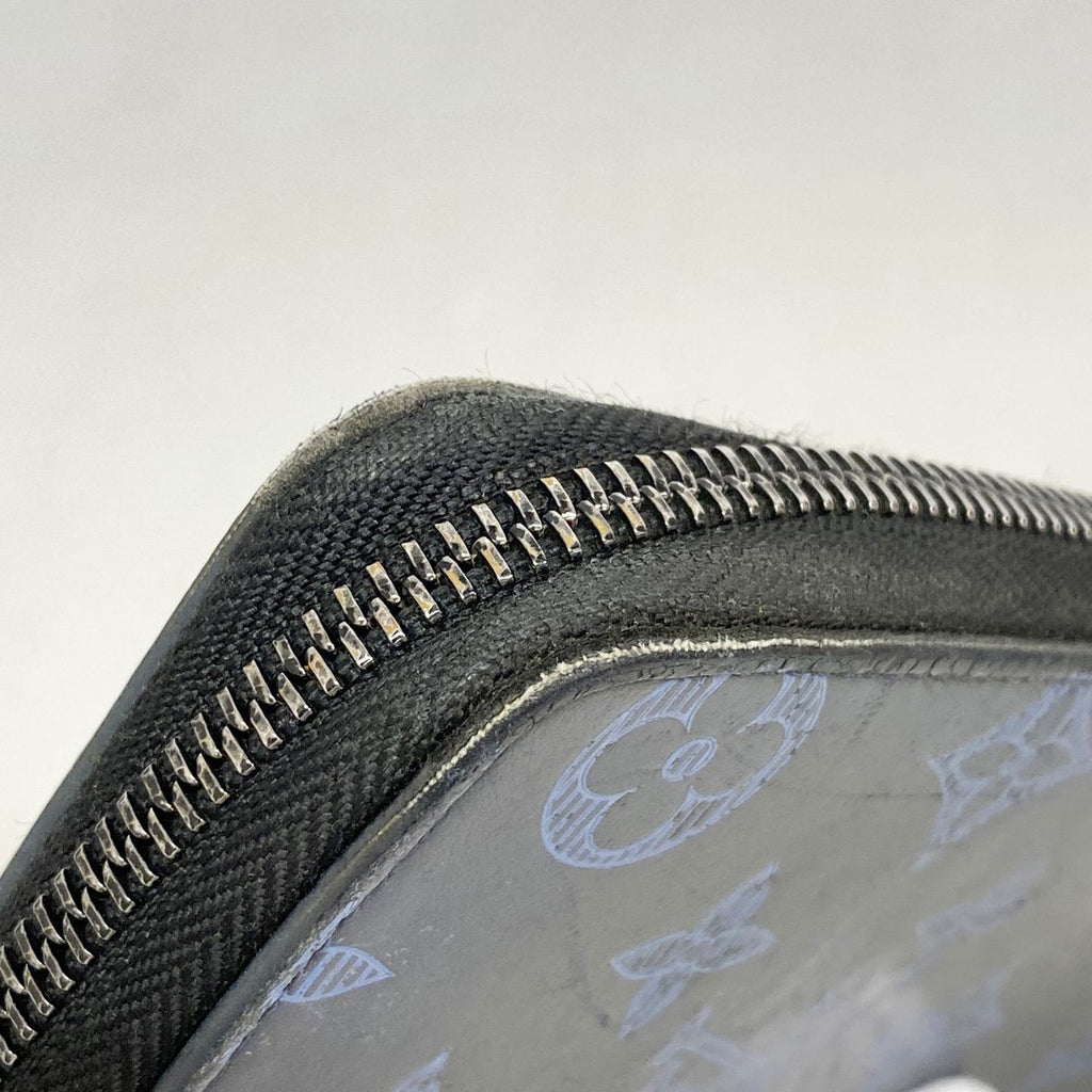 Louis Vuitton Wallet Monogram Shadow Zippy Vertical Navy — view 6