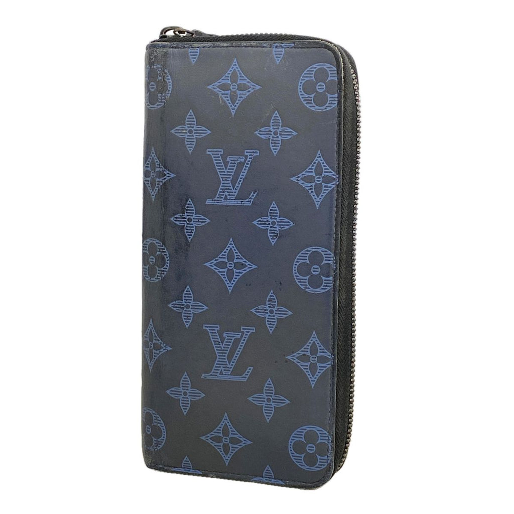 Louis Vuitton Wallet Monogram Shadow Zippy Vertical Navy