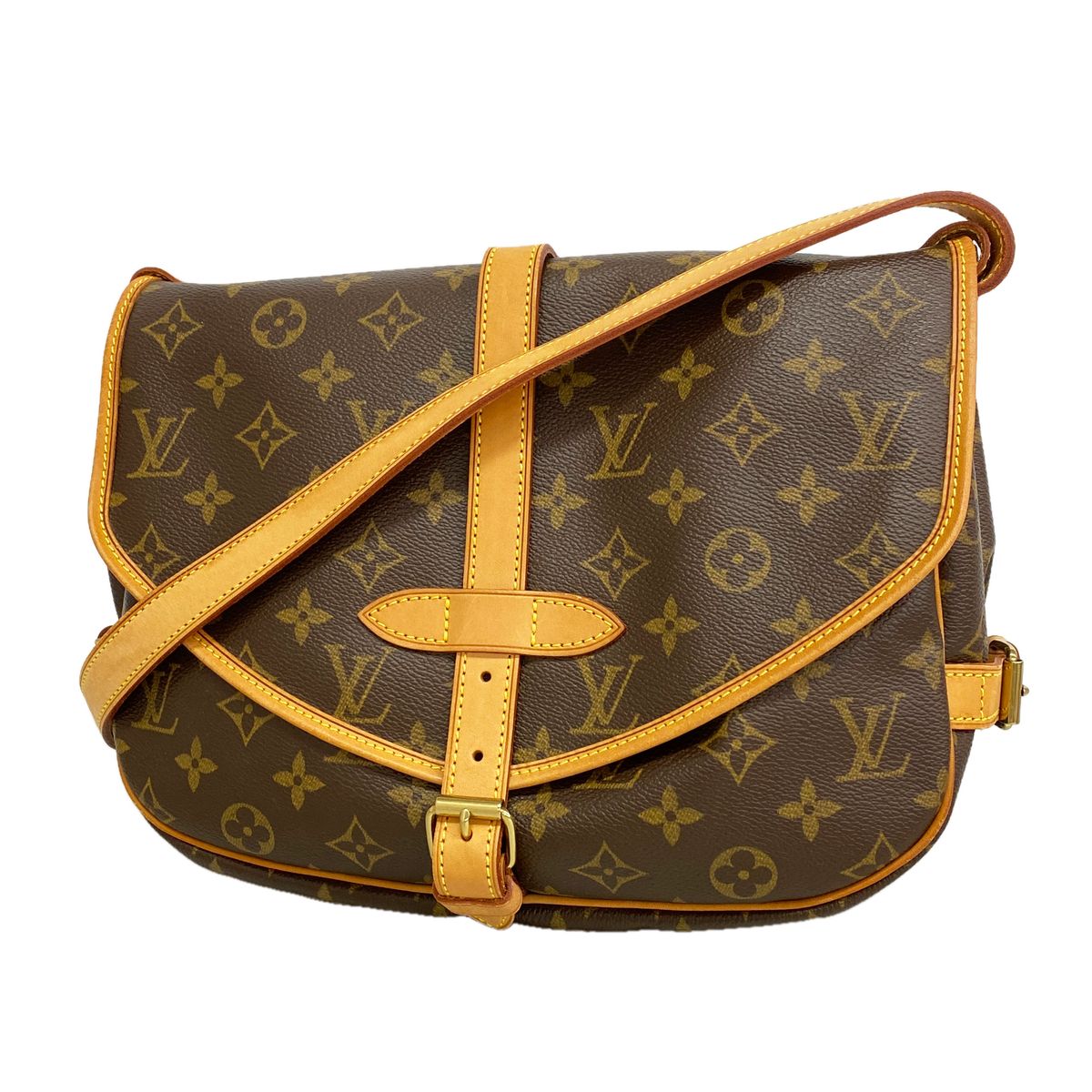 Louis Vuitton Shoulder Bag Monogram Saumur 30 Brown