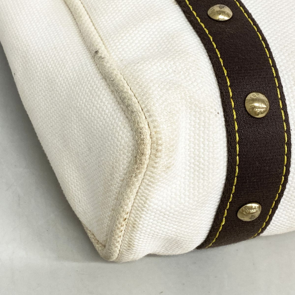 Louis Vuitton Tote Bag Antigua Cabas MM Ecru — view 7