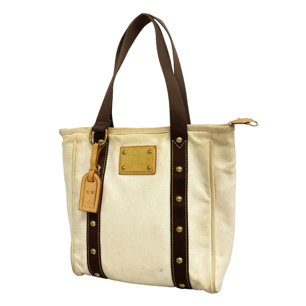 Louis Vuitton Tote Bag Antigua Cabas MM Ecru