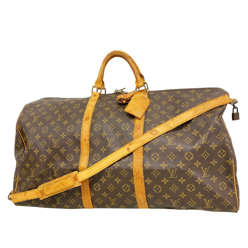 Louis Vuitton Boston Bag Monogram Keepall Bandouliere 60 Brown