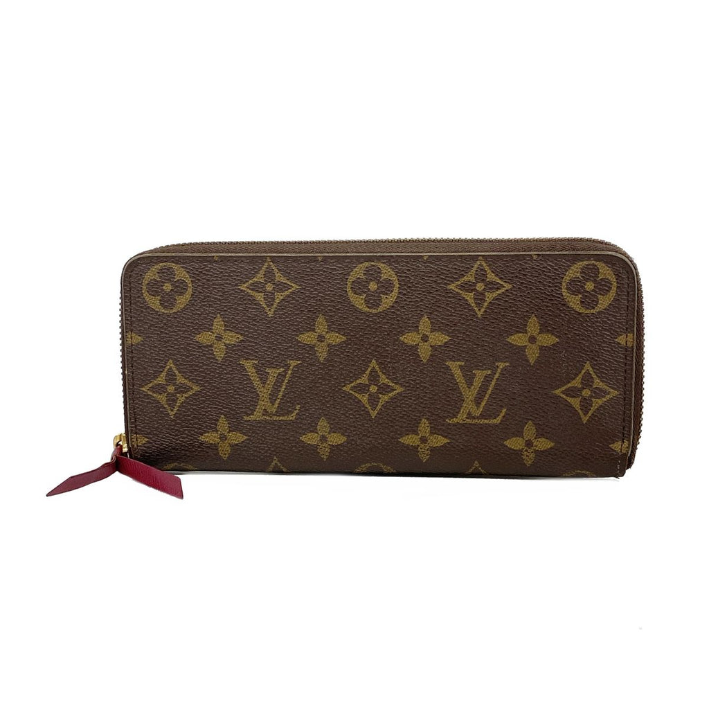 Louis Vuitton Wallet Monogram Portefeuille Clemence Brown Fuchsia