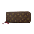 Louis Vuitton Wallet Monogram Portefeuille Clemence Brown Fuchsia