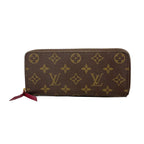 Louis Vuitton Wallet Monogram Portefeuille Clemence Brown Fuchsia