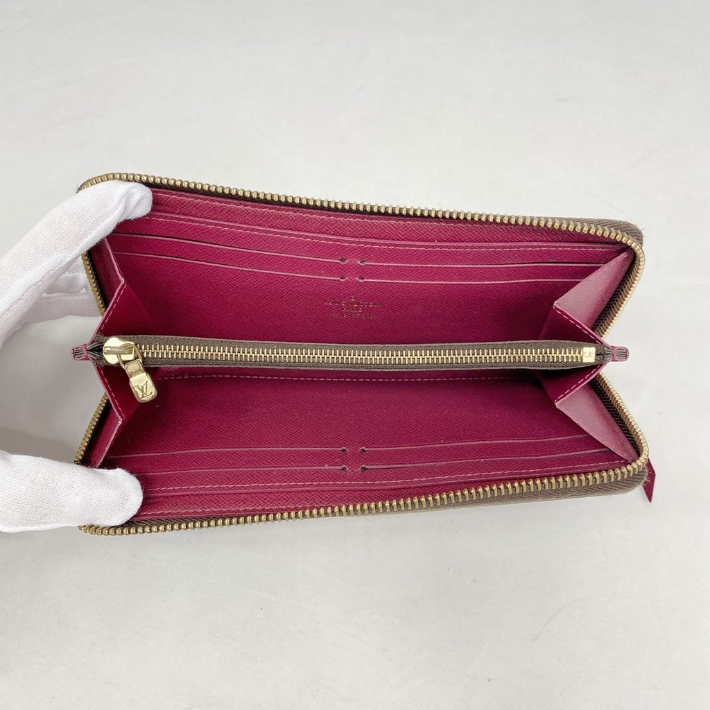 Louis Vuitton Wallet Monogram Portefeuille Clemence Brown Fuchsia — view 3