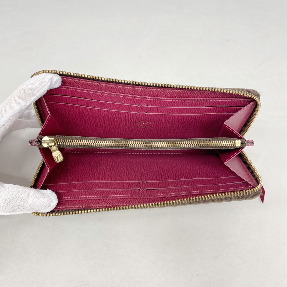 Louis Vuitton Wallet Monogram Portefeuille Clemence Brown Fuchsia — view 3