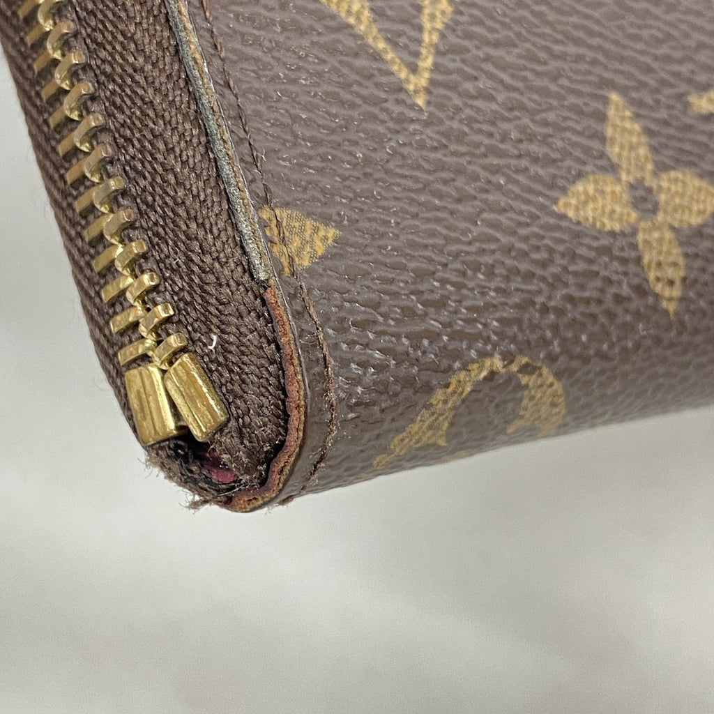 Louis Vuitton Wallet Monogram Portefeuille Clemence Brown Fuchsia — view 6