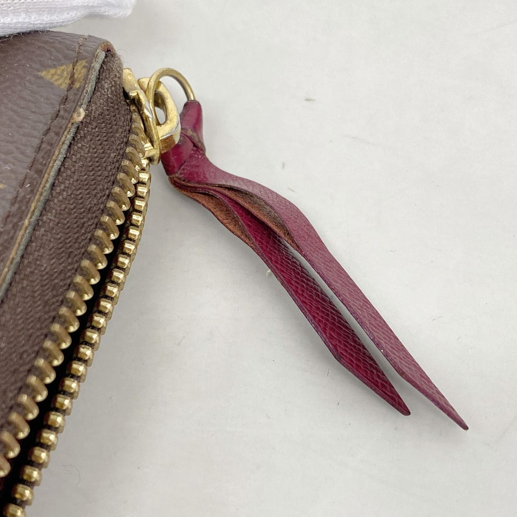 Louis Vuitton Wallet Monogram Portefeuille Clemence Brown Fuchsia — view 5