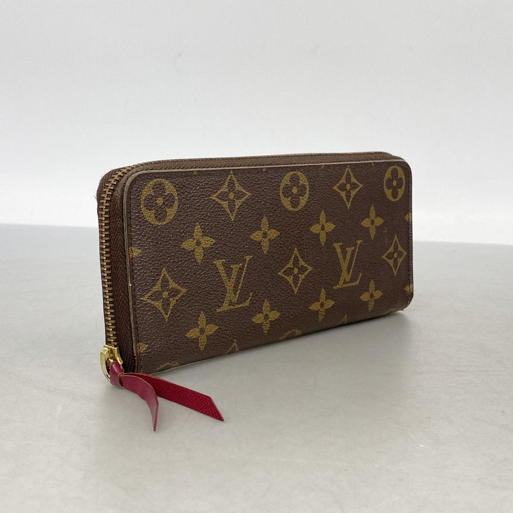 Louis Vuitton Wallet Monogram Portefeuille Clemence Brown Fuchsia — view 2
