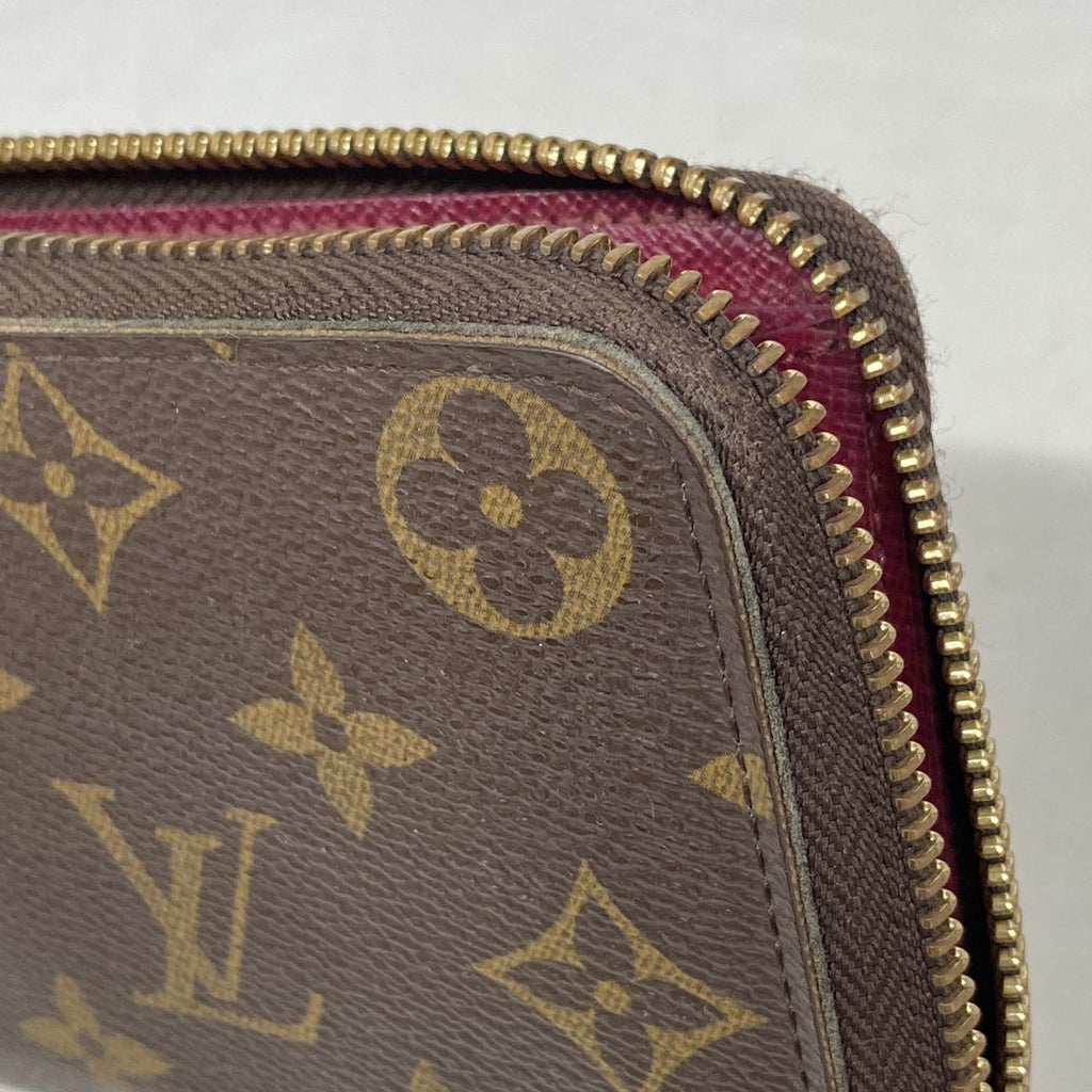 Louis Vuitton Wallet Monogram Portefeuille Clemence Brown Fuchsia — view 7