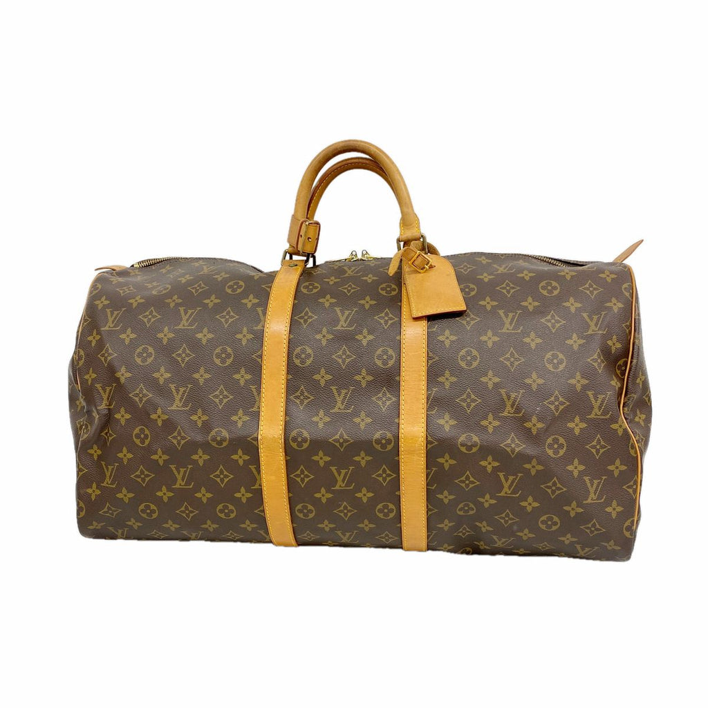 Louis Vuitton Boston Bag Monogram Keepall 55 Brown