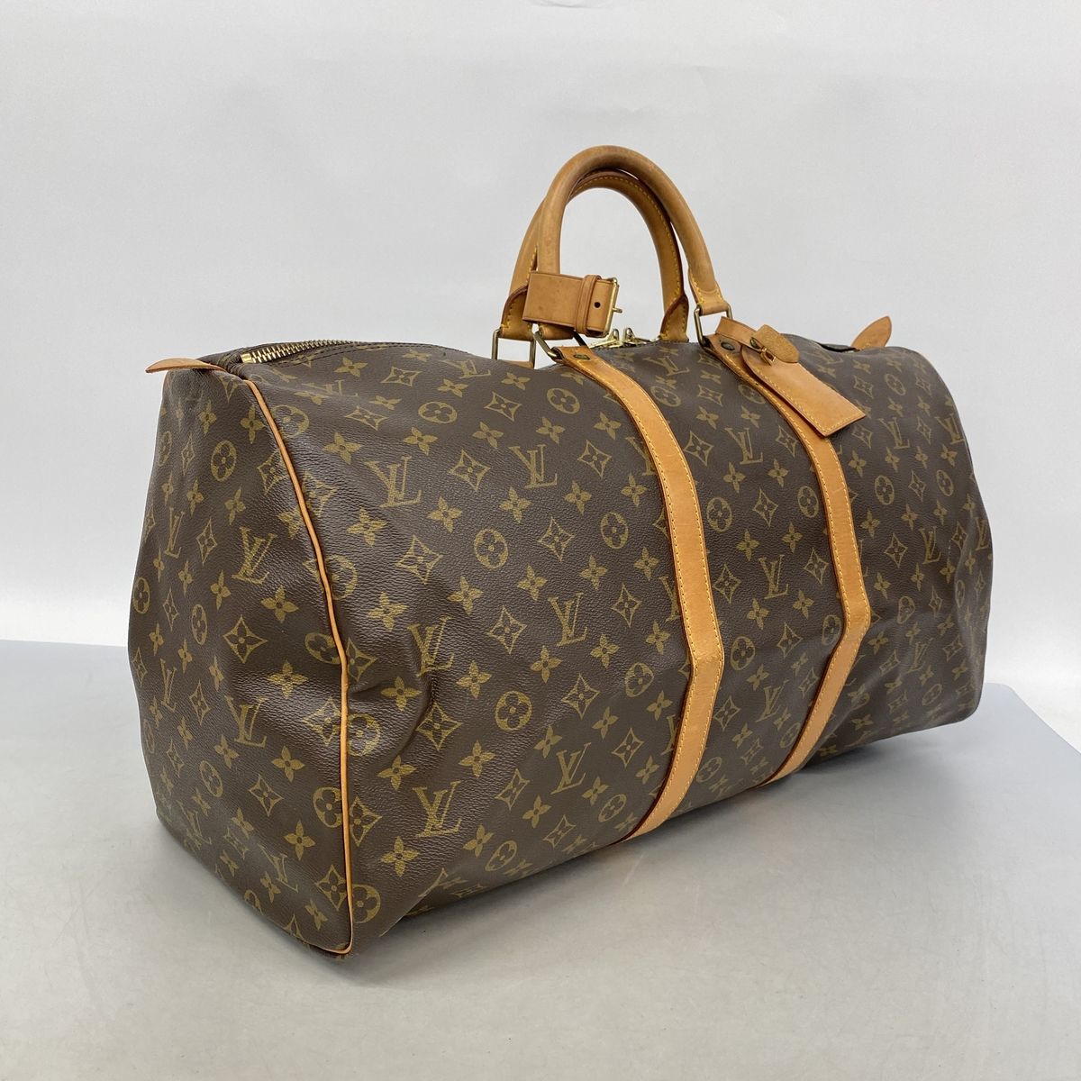 Louis Vuitton Boston Bag Monogram Keepall 55 Brown — view 2