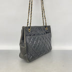 Chanel Chain Tote Bag Quilted Lambskin Black Gold — view 2