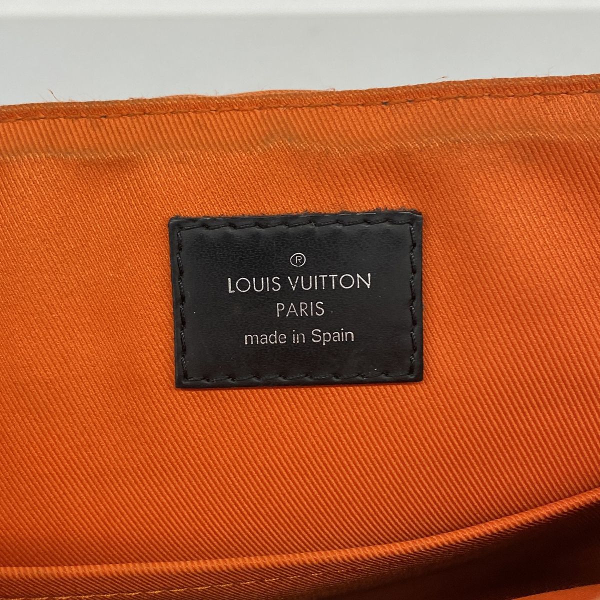 Louis Vuitton Shoulder Bag Damier Graphite District PM NM Black Orange — view 5