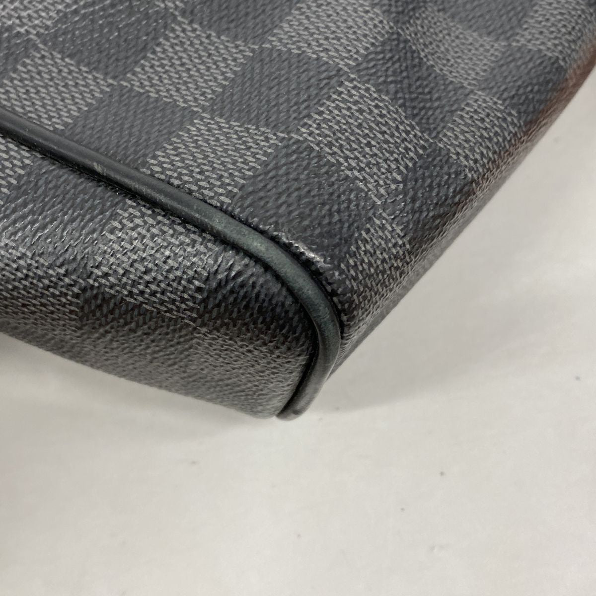 Louis Vuitton Shoulder Bag Damier Graphite District PM NM Black Orange — view 7