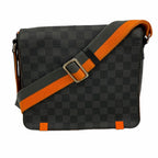 Louis Vuitton Shoulder Bag Damier Graphite District PM NM Black Orange