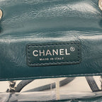 Chanel Backpack Quilted Lambskin Vinyl Green Silver — view 5