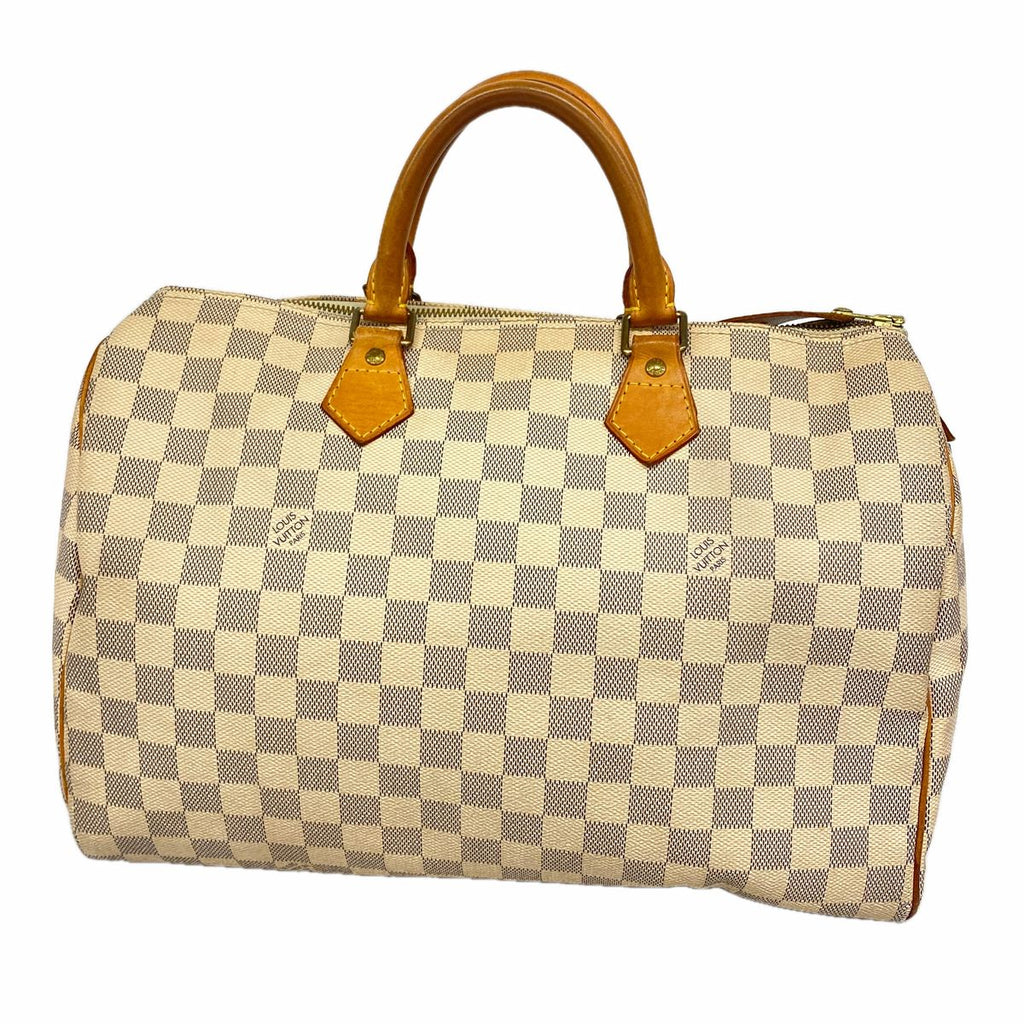 Louis Vuitton Handbag Damier Azur Speedy 35 White