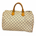 Louis Vuitton Handbag Damier Azur Speedy 35 White