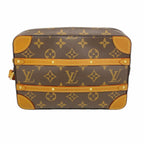 Louis Vuitton Clutch Monogram Soft Trunk Poche Brown