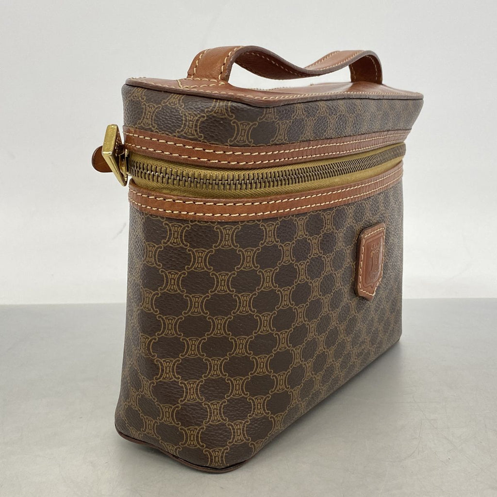 Celine Vanity Bag Macadam Brown Gold — view 2