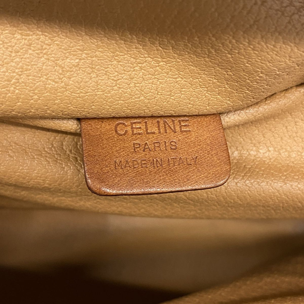 Celine Vanity Bag Macadam Brown Gold — view 5